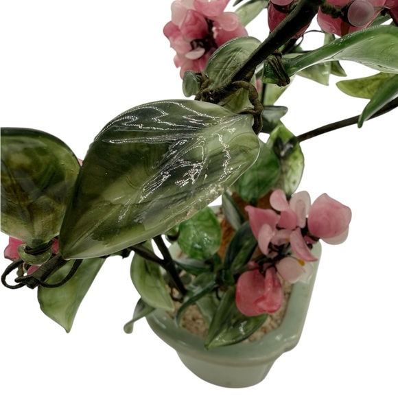 Vintage Large Chinese Jade/ Peking Glass Bonsai Tree - Picture 11 of 14